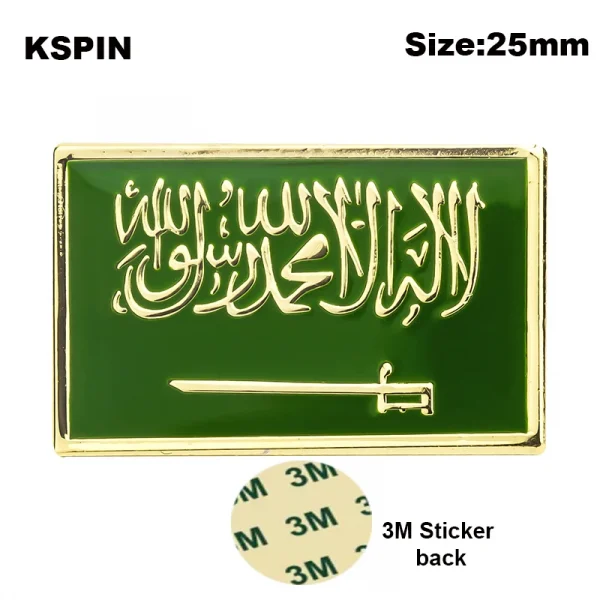 Saudi Arabia Mobile Phone 3M Sticker Badge Metal Pin Broooches Pins