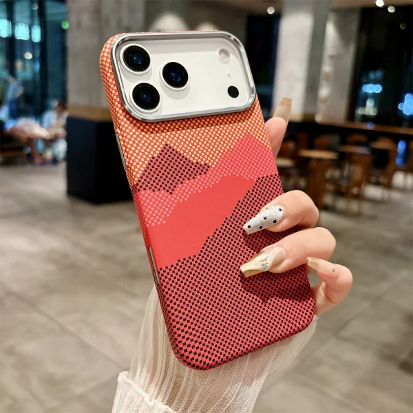 📱 **جراب كِفلار الفاخر بنسيج ألياف الكربون الملون للآيفون** ✨