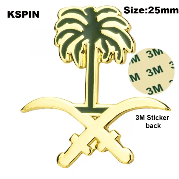 Saudi Arabia Mobile Phone 3M Sticker Badge Metal Pin Broooches Pins