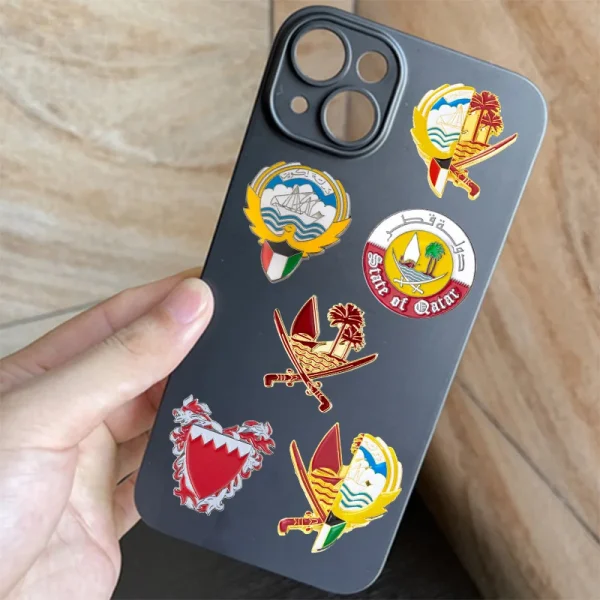 Saudi Arabia Mobile Phone 3M Sticker Badge Metal Pin Broooches Pins