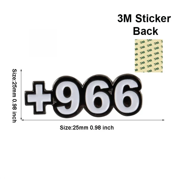Saudi Arabia Mobile Phone 3M Sticker Badge Metal Pin Broooches Pins