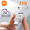 Xiaomi Mini 2TB Flash Drive USB 3.0 Fast Type C Pen Drive Memory Stick High Speed Data 512GB For Computers Phone PC Fast U Disk