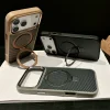 📱 **جراب آيفون المدرع بنسيج ألياف الكربون مع حامل مغناطيسي مدمج** ⚙️